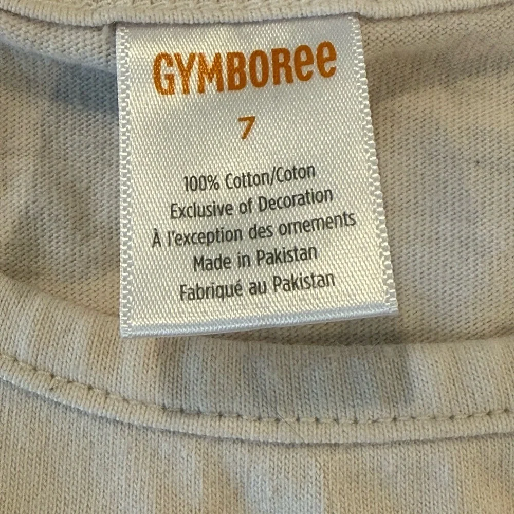 GYMBOREE girls Science Themed Cream T-Shirt/size 7
